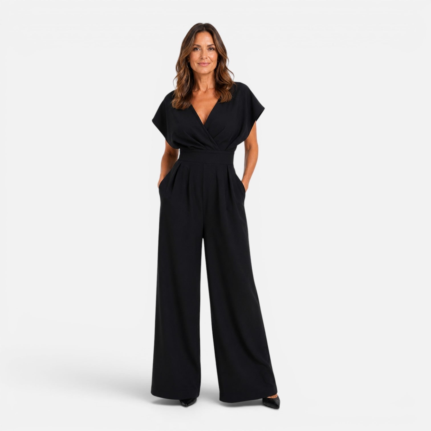 Ruby | Wide-Leg Pocketed Jumpsuit