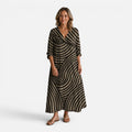 Fernanda | Flowy Abstract Print Maxi Dress