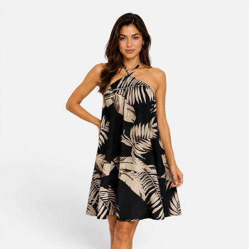 Alejandra | Halter Neck Flowy Mini Dress