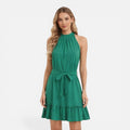 Isabela | Halter Neck Lightweight Mini Dress