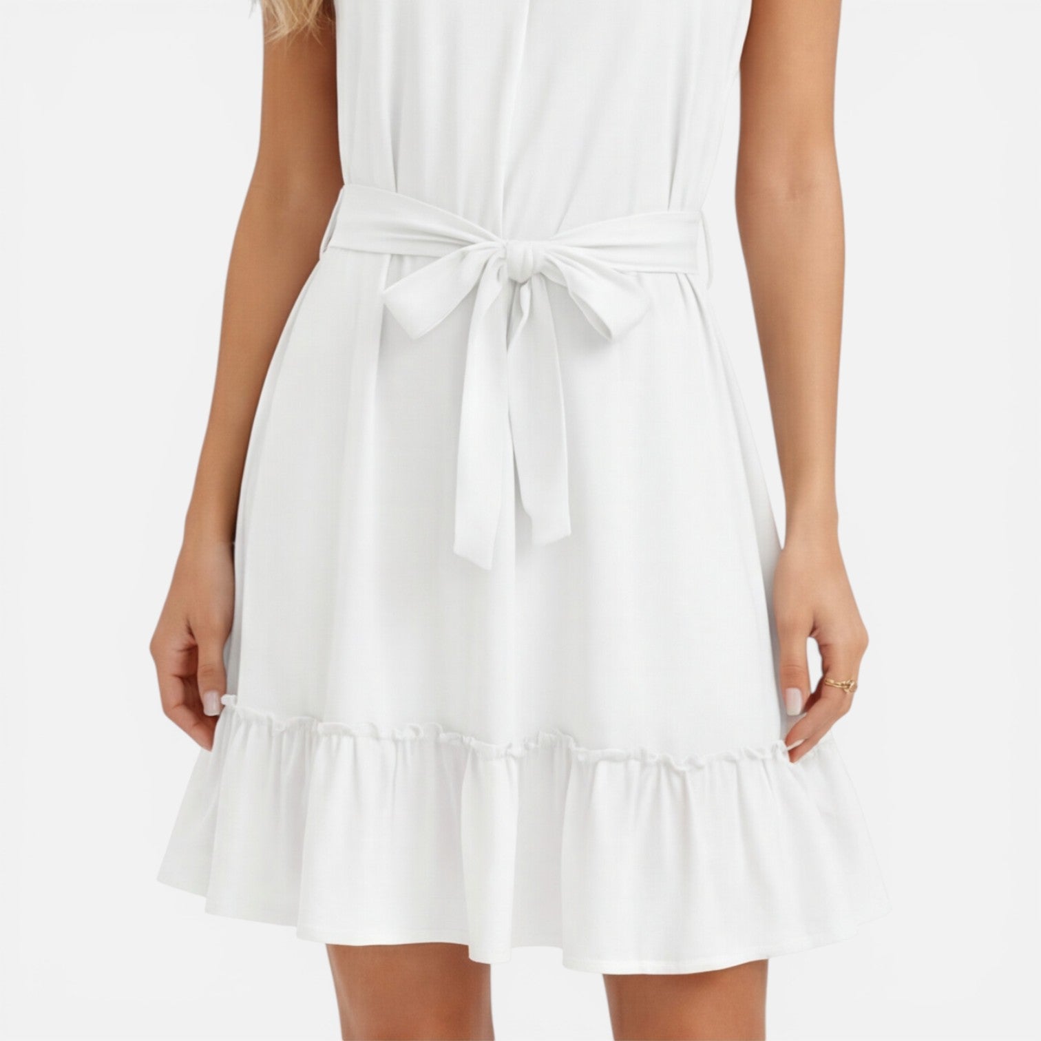 Isabela | Halter Neck Lightweight Mini Dress