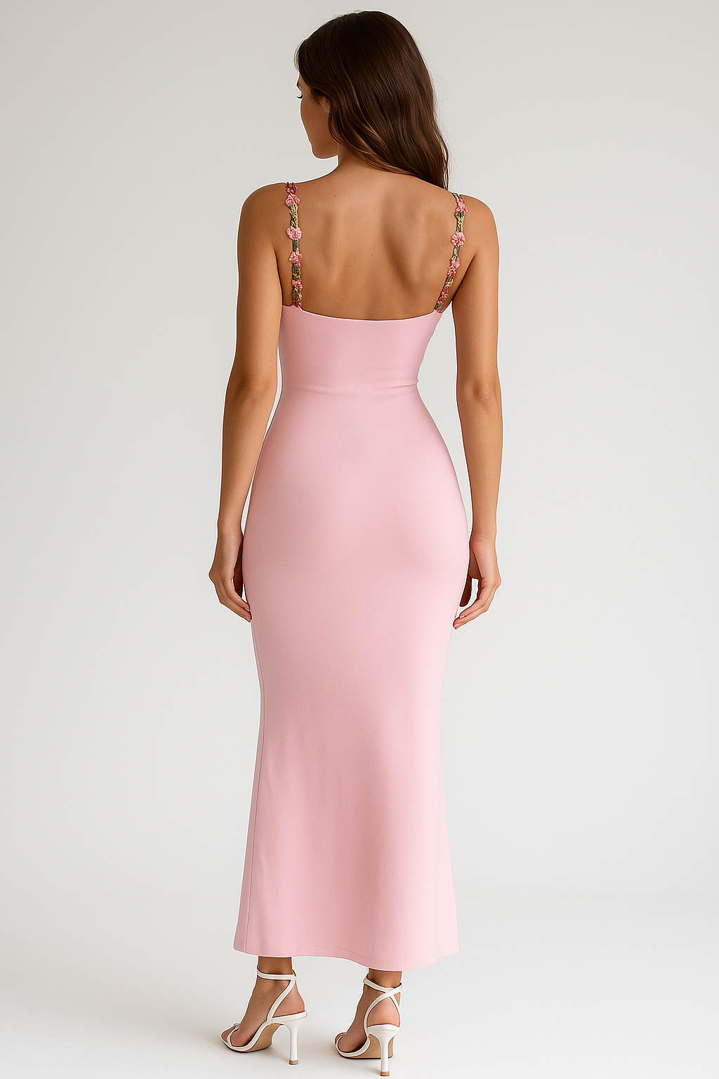 Valéa | Floral Embroidered Summer Night Maxi Dress