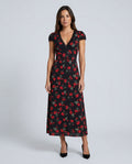 Kira | Floral Print V-Neck Maxi Dress