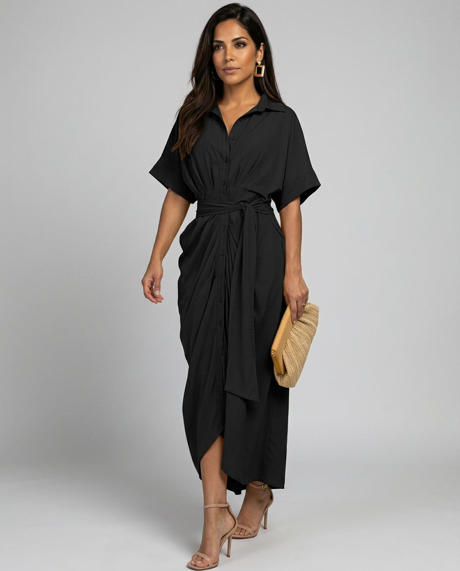 Selene | Relaxed Everyday Polyester Maxi Dress