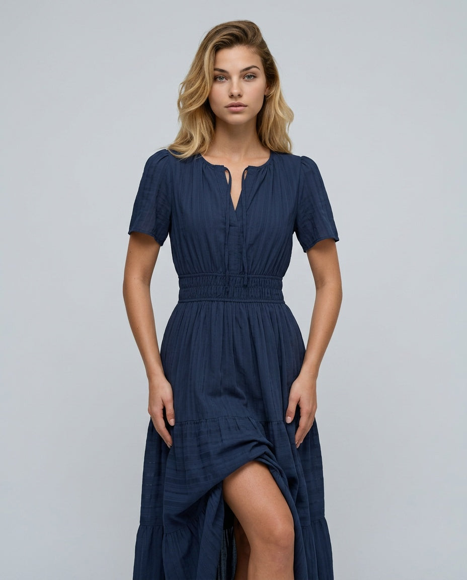 Leticia | Flowy Boho Garden Party Midi Dress