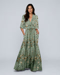 Nadia | Floral Print Pocketed Maxi Dress
