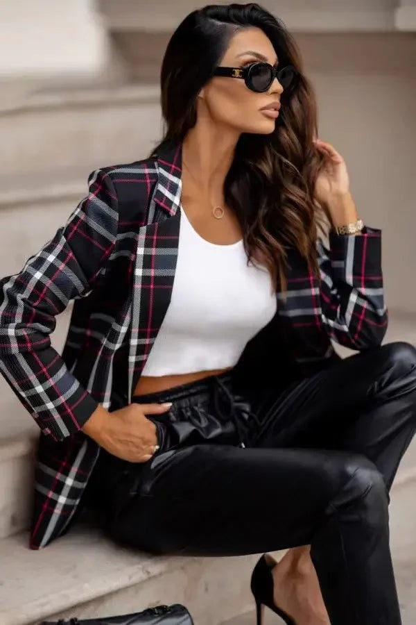 Kira | Checked Elegant-Fit Blazer