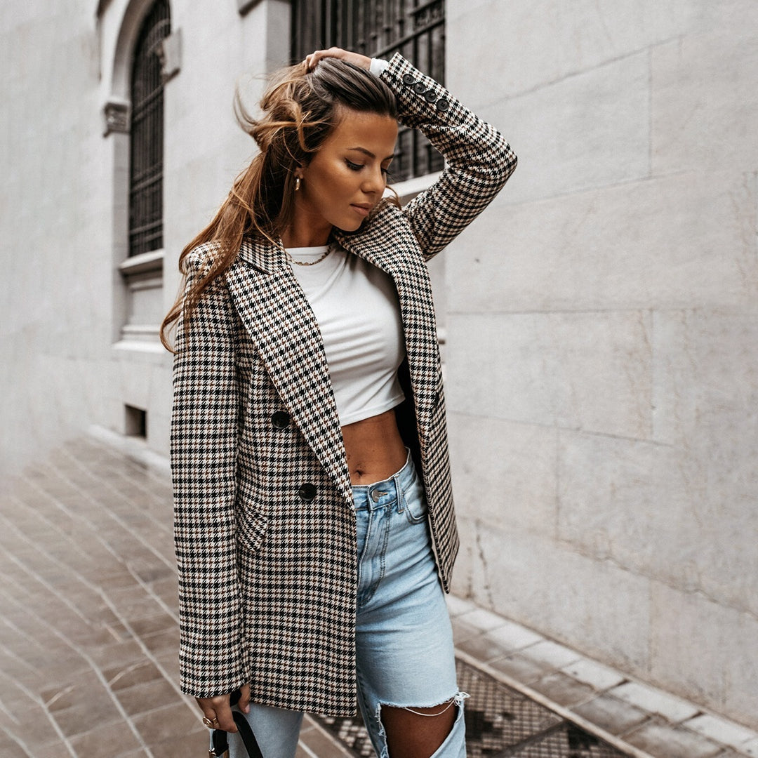 Tatum | Checked Classic Blazer