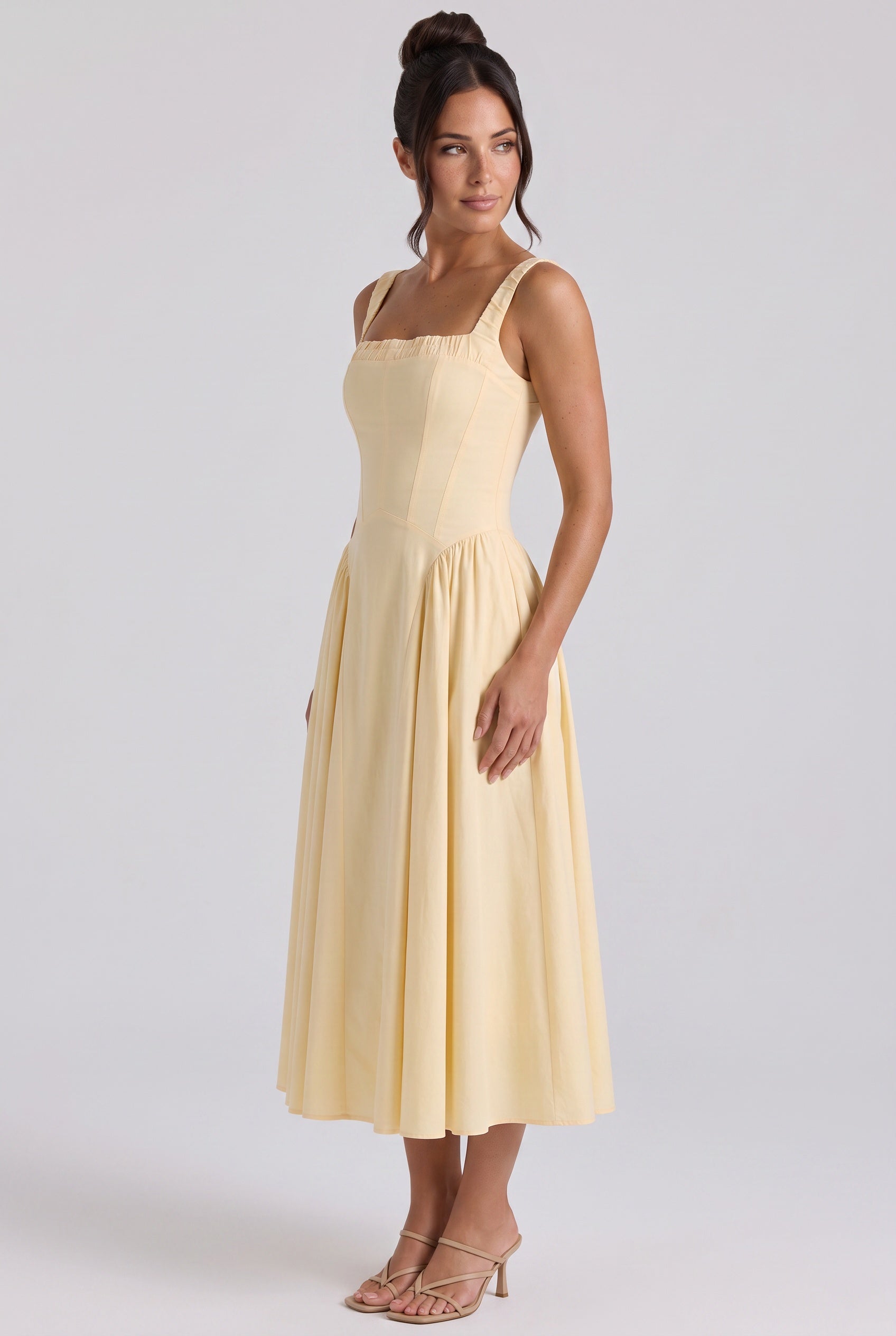 Viola | Gathered Skirt Midi Sundress