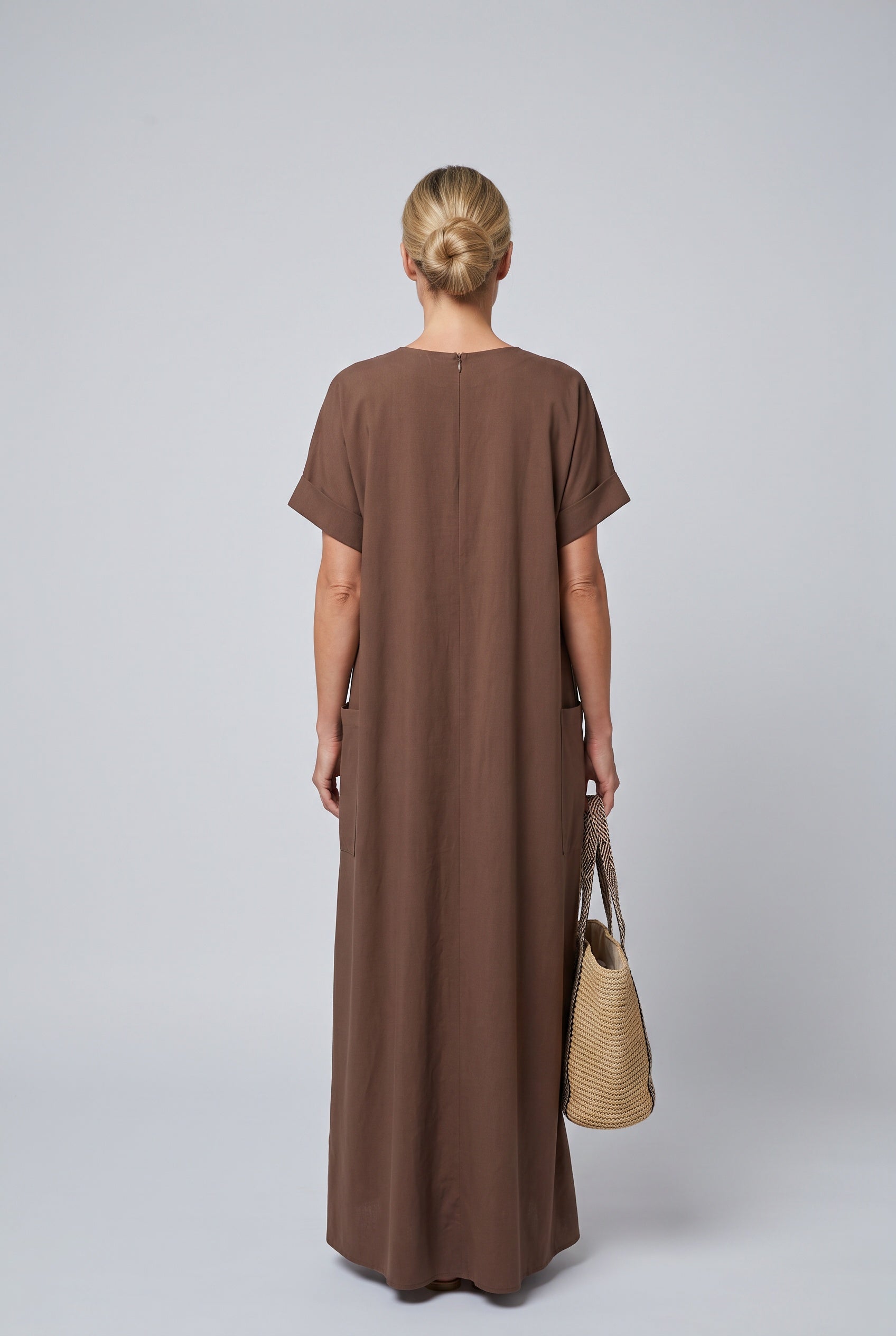 Sabine | Tie Neck Relaxed Maxi Dress