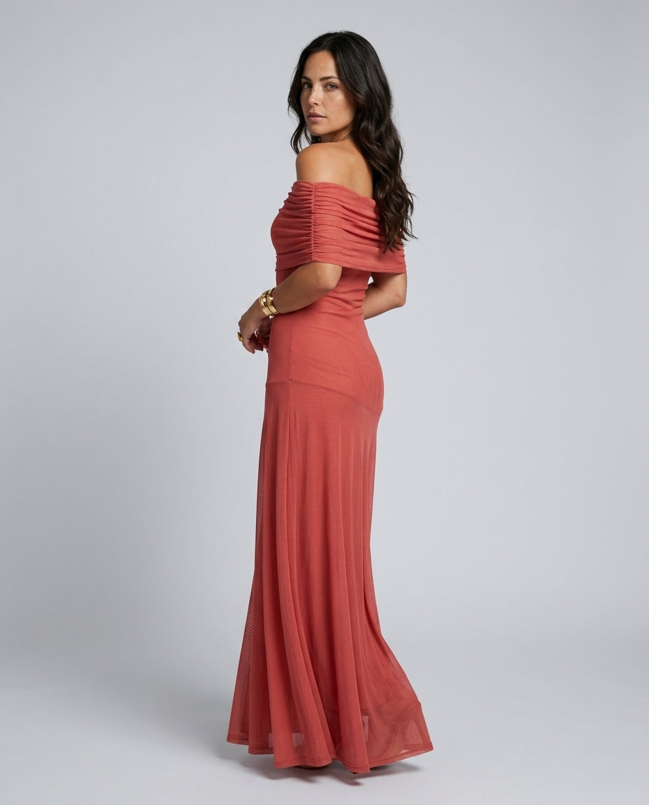 Saskia | One-Shoulder Pleated Maxi Dress