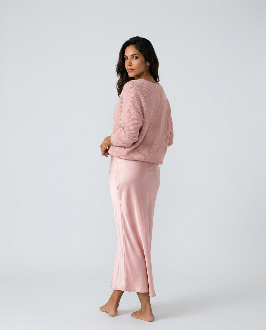 Giselle | Satin-Look V-Neck Maxi Dress
