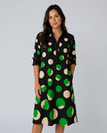 Ines | Polka Dot Print Midi Dress