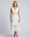 Adèle | Midi Lace V-Neck Summer Dress