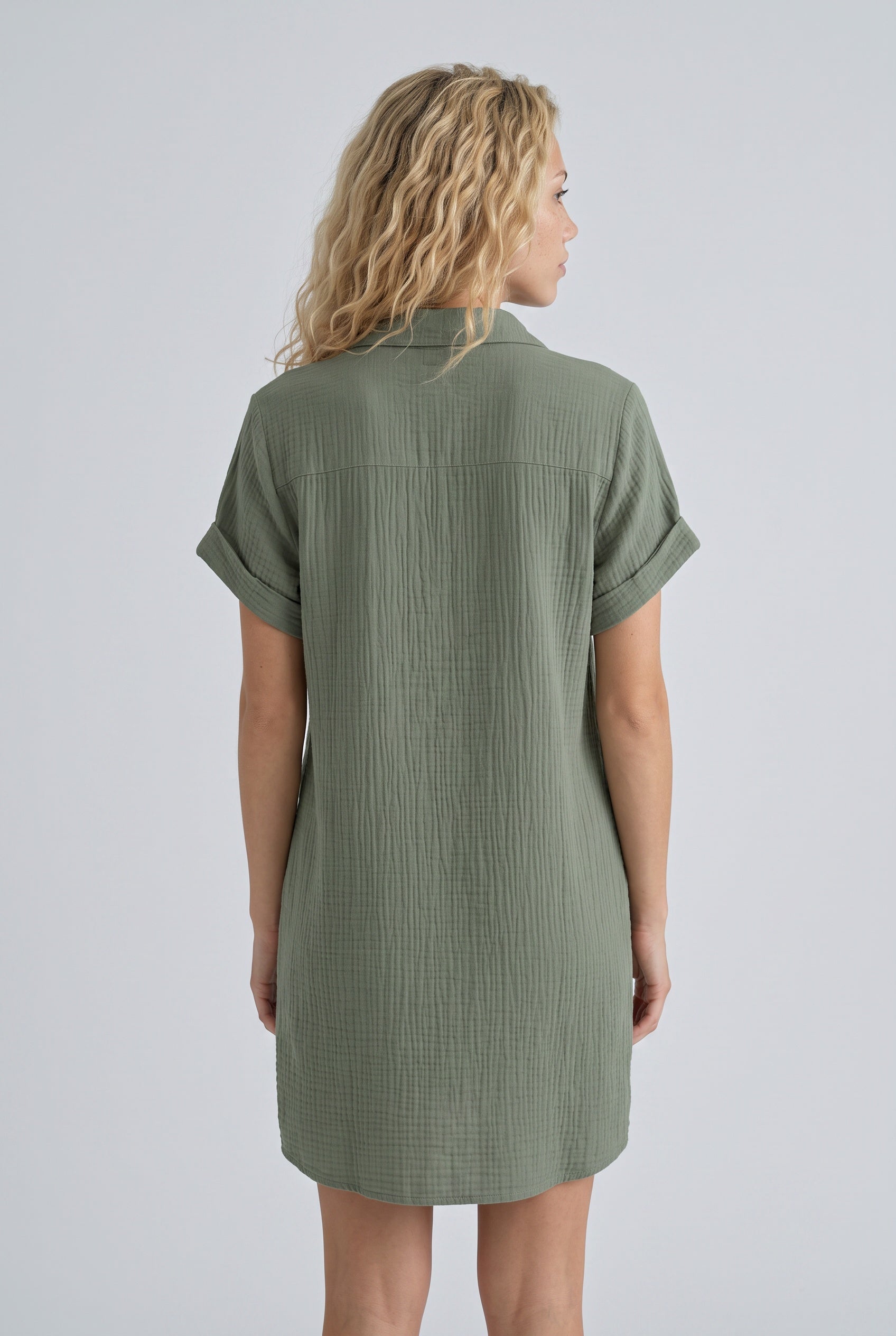 Beatrix | Collared Button Front Mini Dress