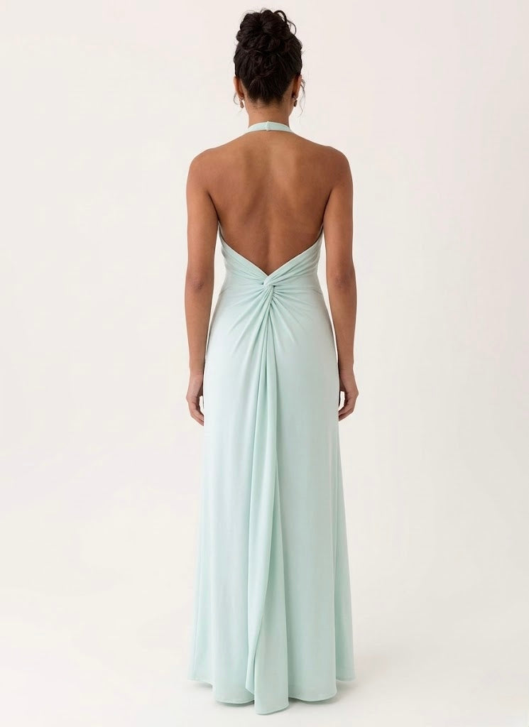 Ellie | Halter Neck Sleeveless Maxi Dress