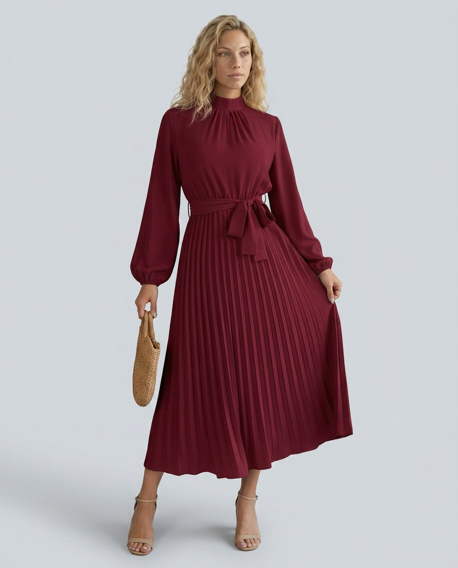Celeste | Pleated Midi Dress