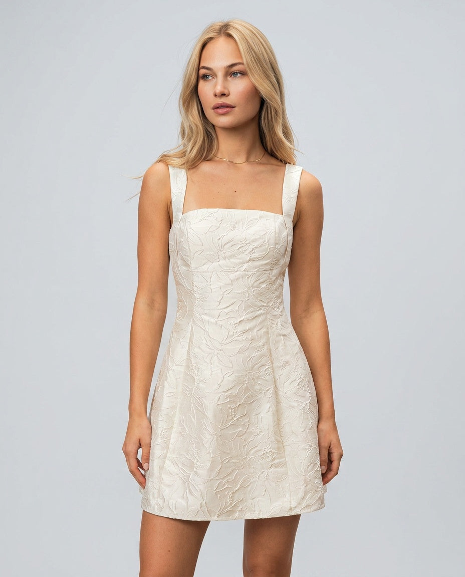 Pia | Jacquard Mini Dress