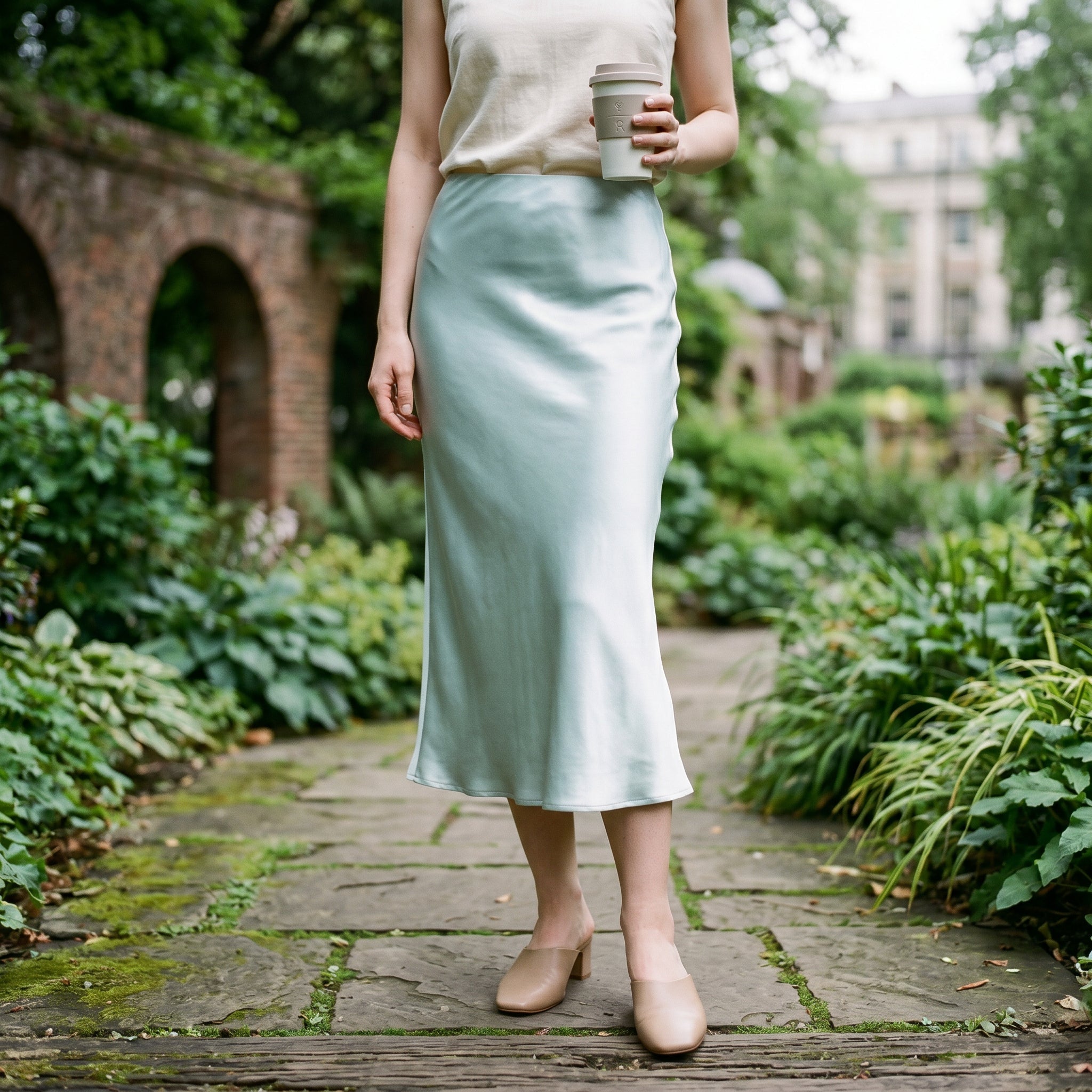 Dahlia | Elastic Waist Midi Skirt