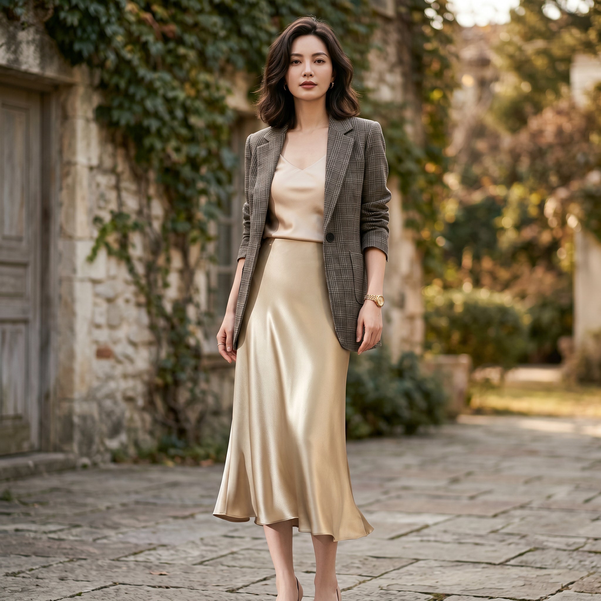 Dahlia | Elastic Waist Midi Skirt