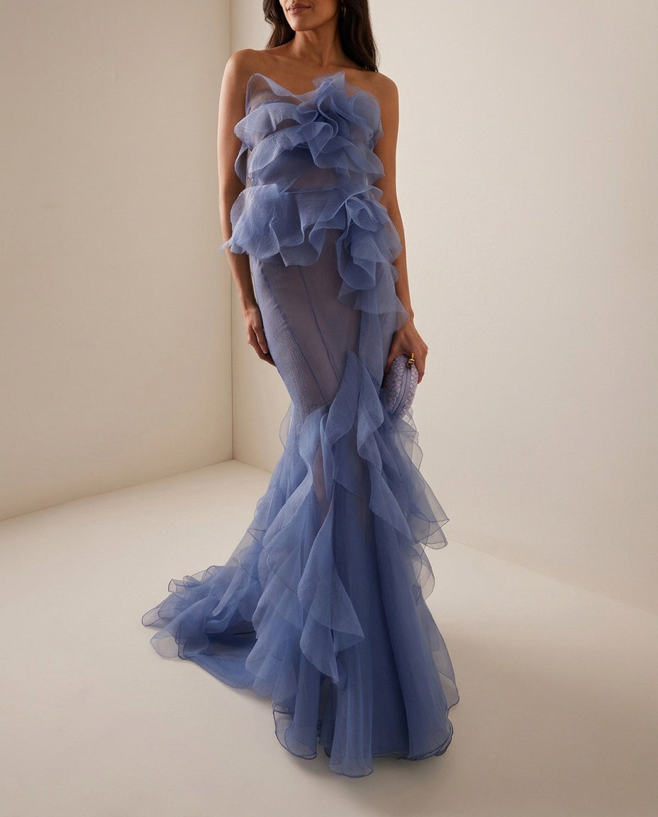Xenia | Ruffle Off-Shoulder Maxi Dress