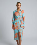 Esmee | Wrap Midi Dress in Print & Solid Colours