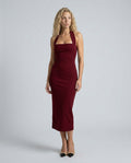 Antonella | Halter Neck Fitted Midi Dress