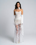 Célène | Lace Corset Strapless Mini Dress & Maxi Skirt Set