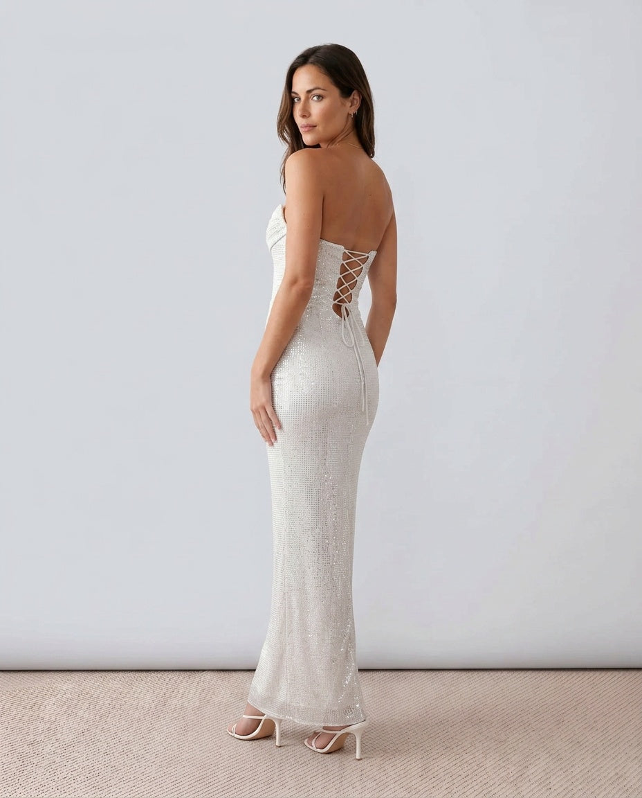 Odette | Sequin Strapless Maxi Dress