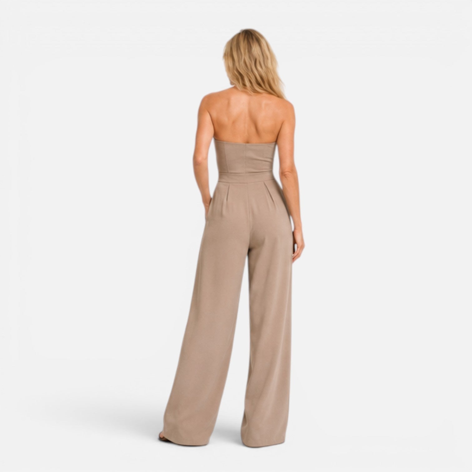 Isabela | Strapless Wide-Leg Jumpsuit