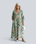 Pia | Soft Structured Light Green Midi Dress