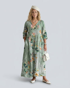 Pia | Soft Structured Light Green Midi Dress