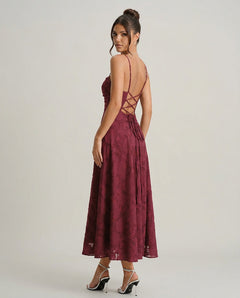 Vanna | Jacquard Slip Maxi Dress