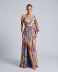 Seraphina | One-Shoulder Floral Split Maxi Dress