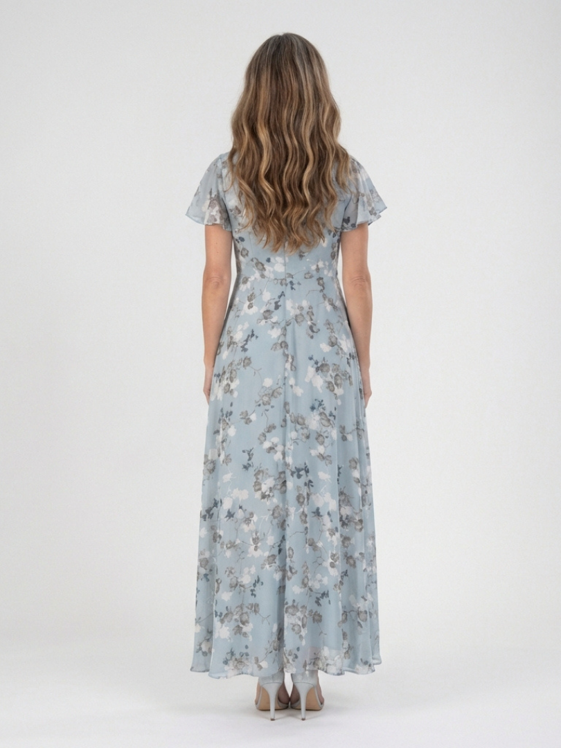 Ruby | Floral Print Chiffon-Look Maxi Dress