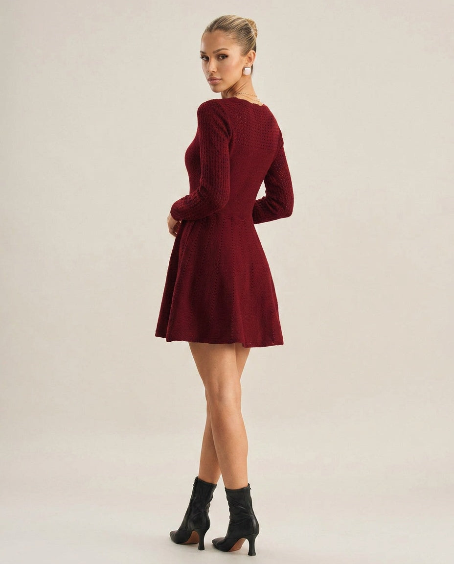 Xenia | A-Line Knit Midi Dress