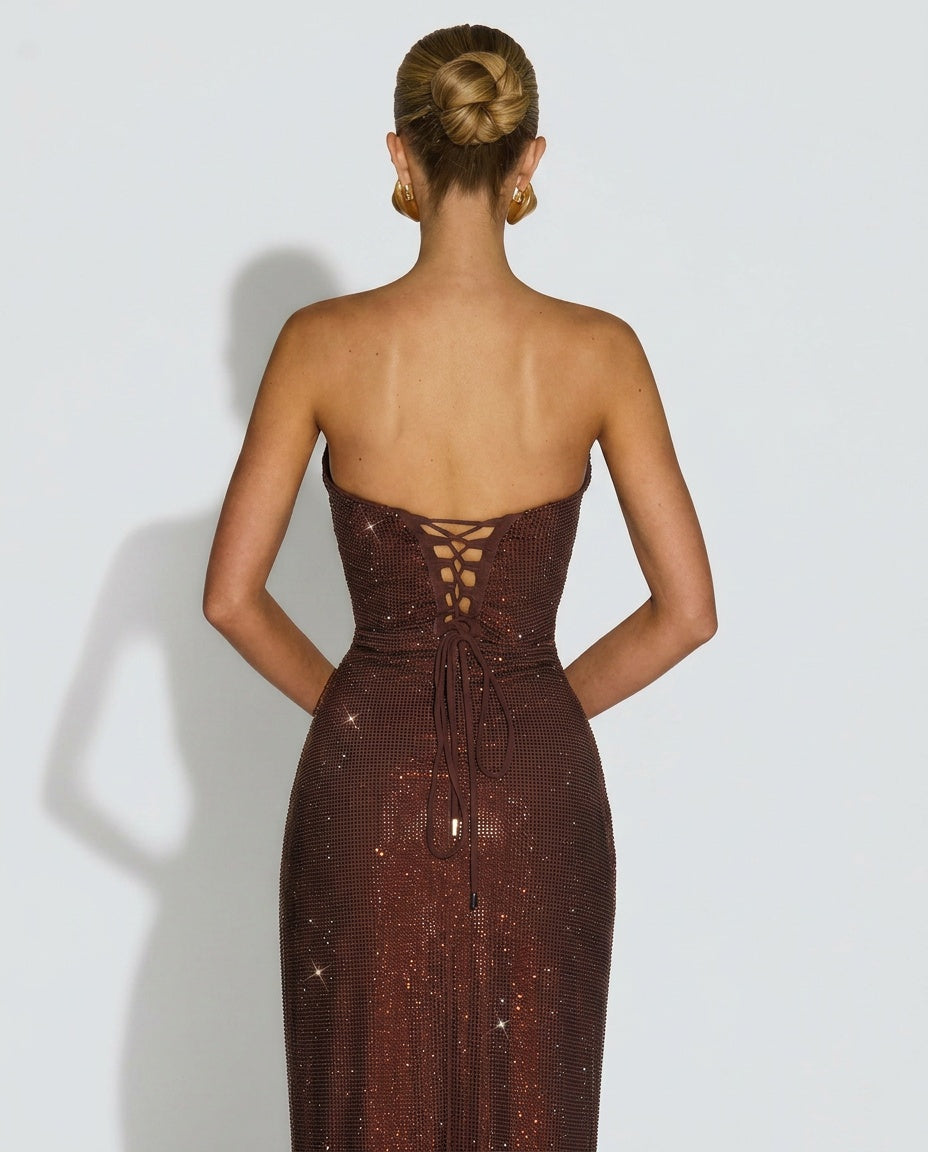 Mirabella | Lace-Trim Sleeveless Maxi Dress