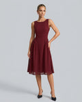 Fleur | Sleeveless Chiffon Midi Dress