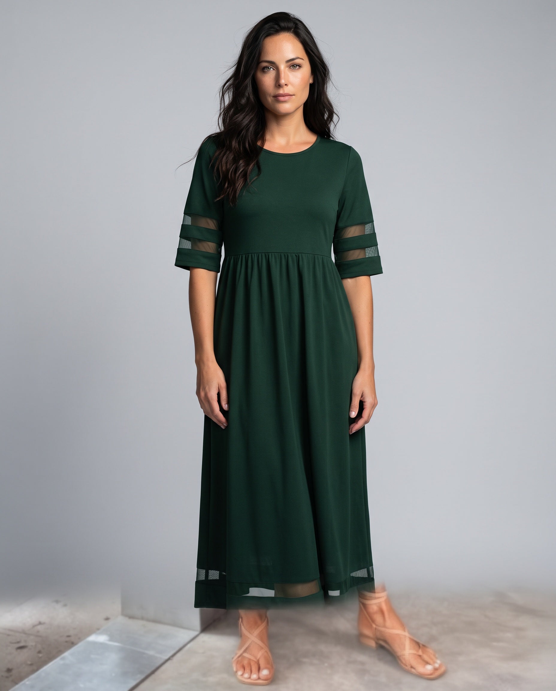 Talia | Round Neck Relaxed Maxi Dress