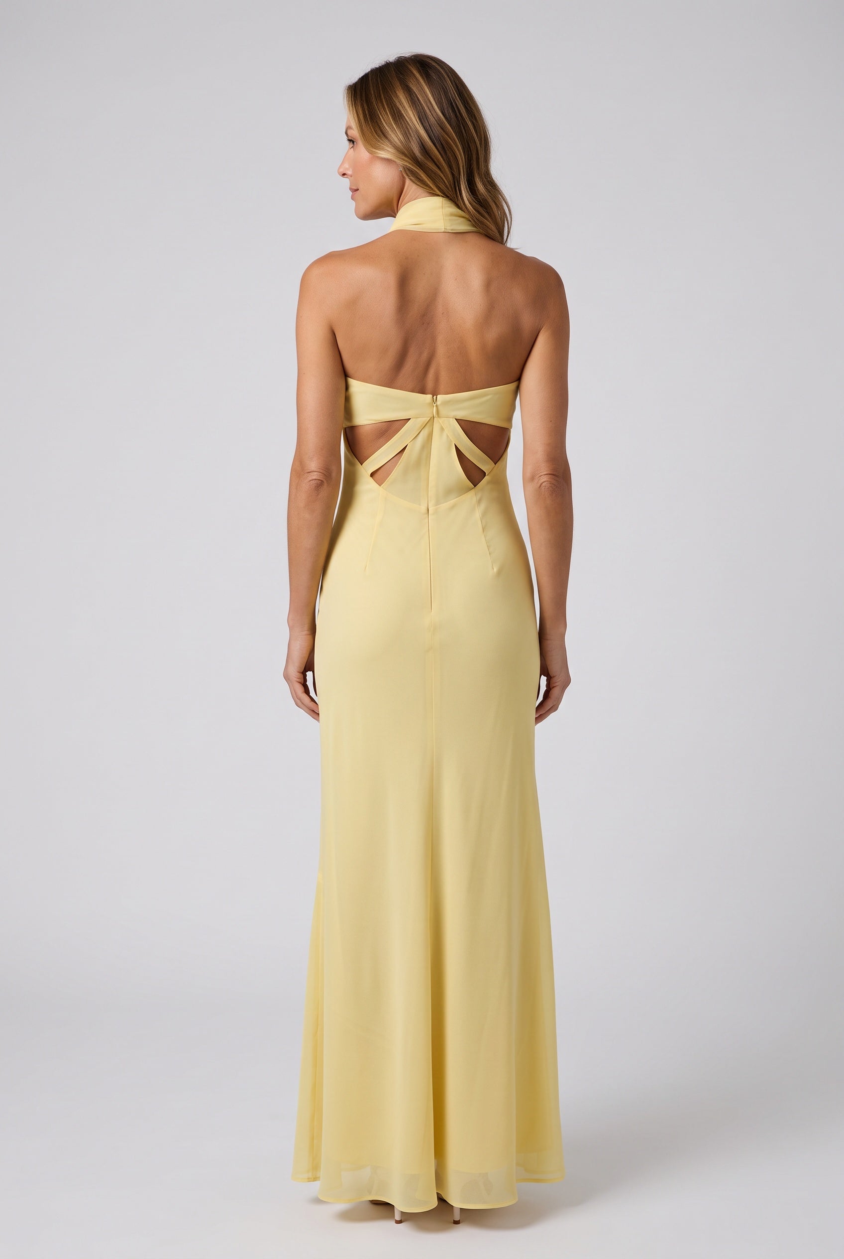 Adeline | Floral Chiffon Maxi Dress with Matching Scarf