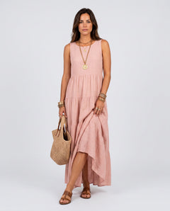 Clara | Sleeveless Linen-Blend Maxi Dress