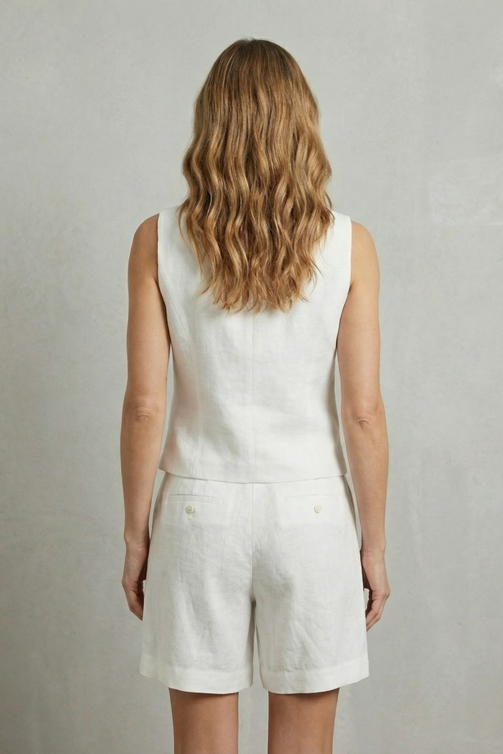 Linévora | Tailored Linen-Look Vest & Short Set