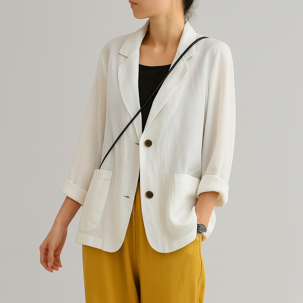 Romy | Relaxed-Fit Linen-Blend Blazer