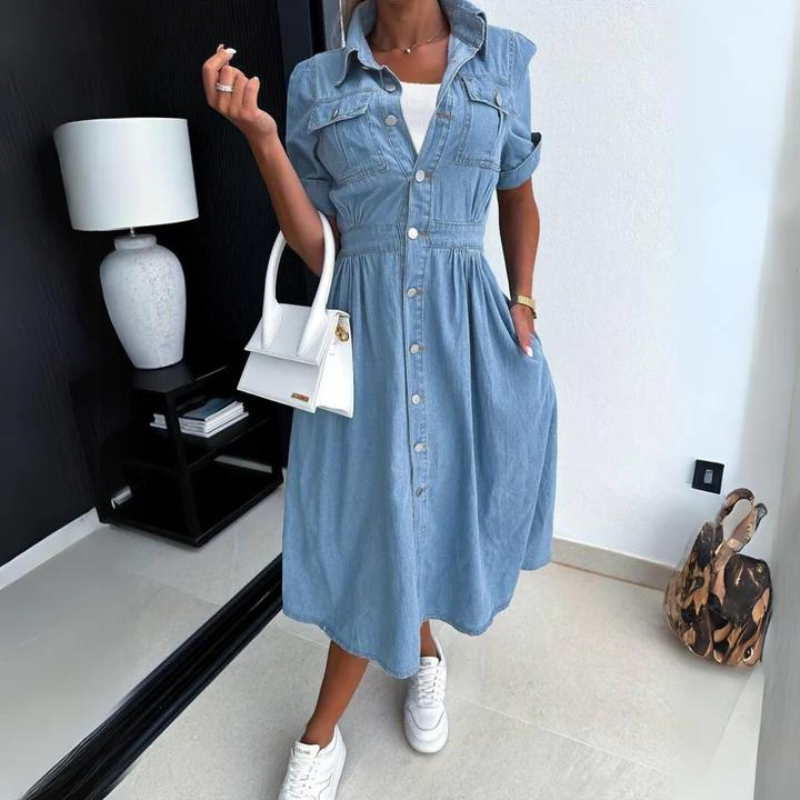 Darcy | Relaxed Fit Denim Midi Dress