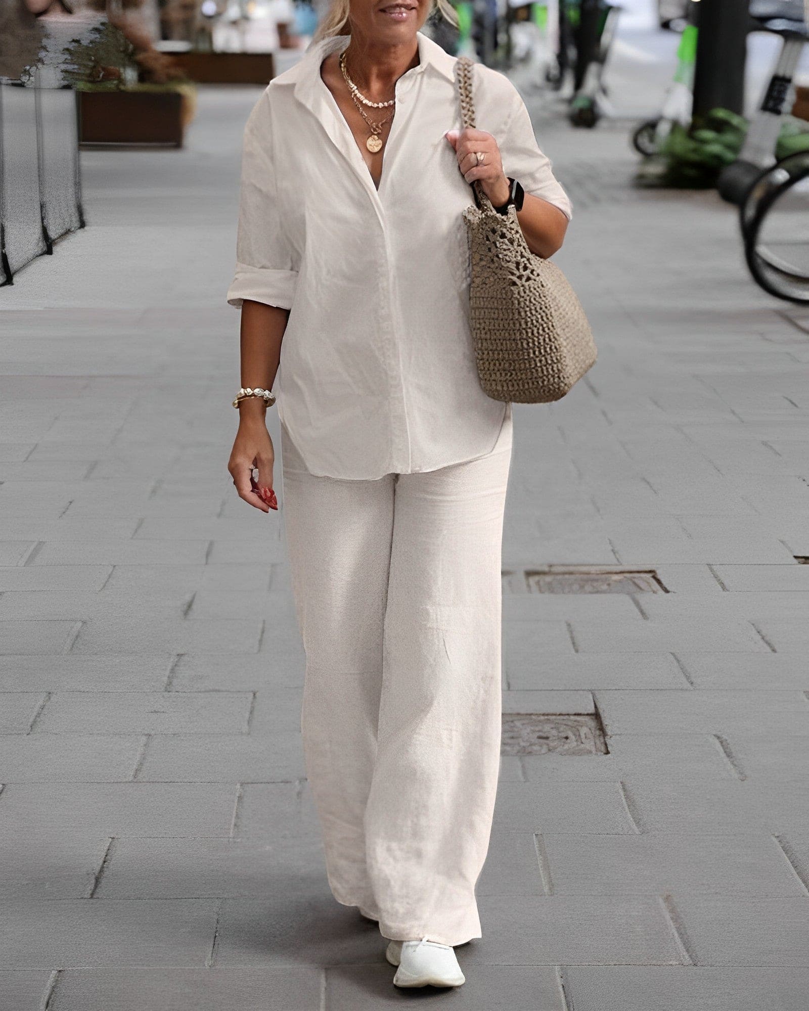 Ottavia | Lightweight Blouse & Wide-Leg Trouser Co-ord Set
