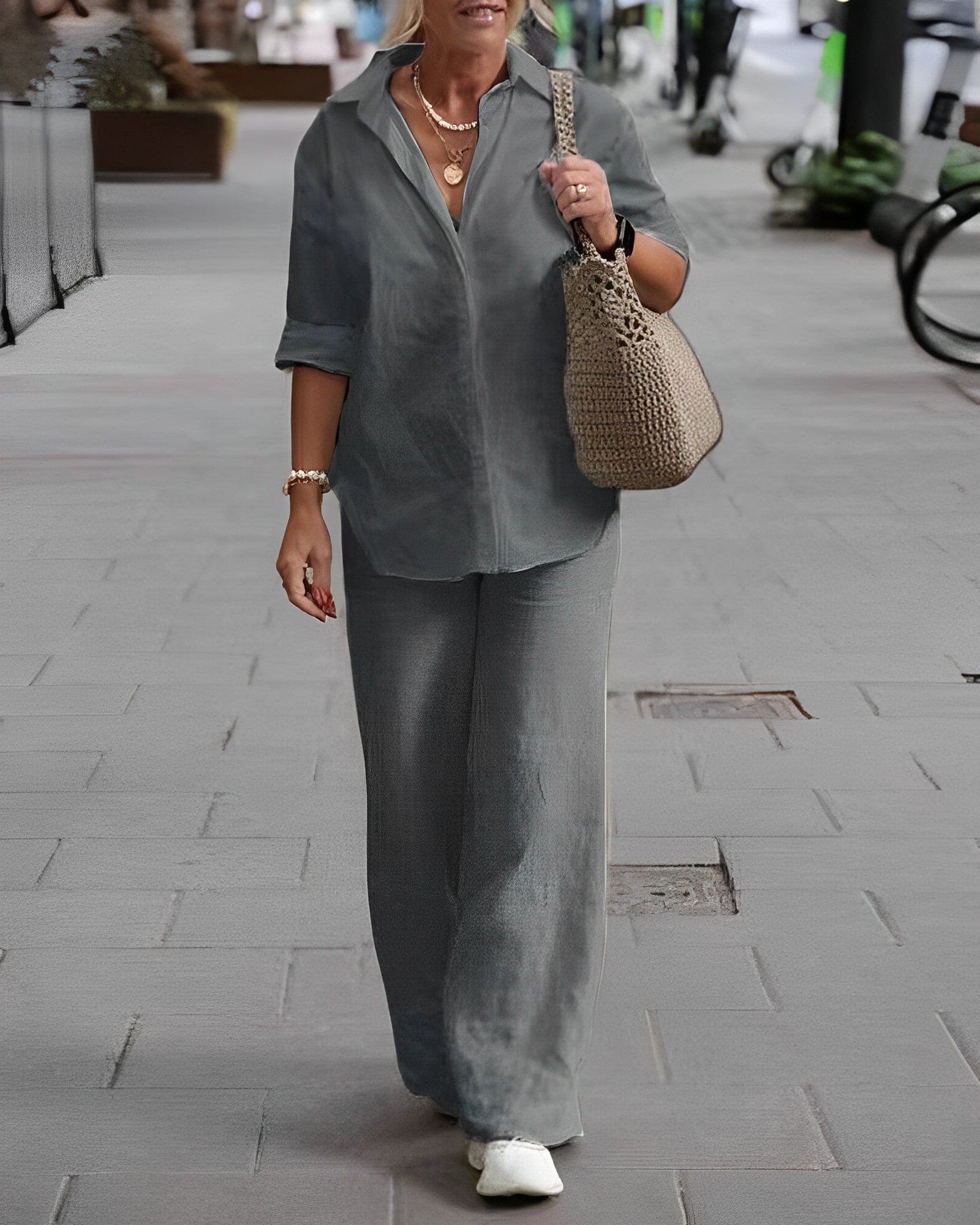 Ottavia | Lightweight Blouse & Wide-Leg Trouser Co-ord Set