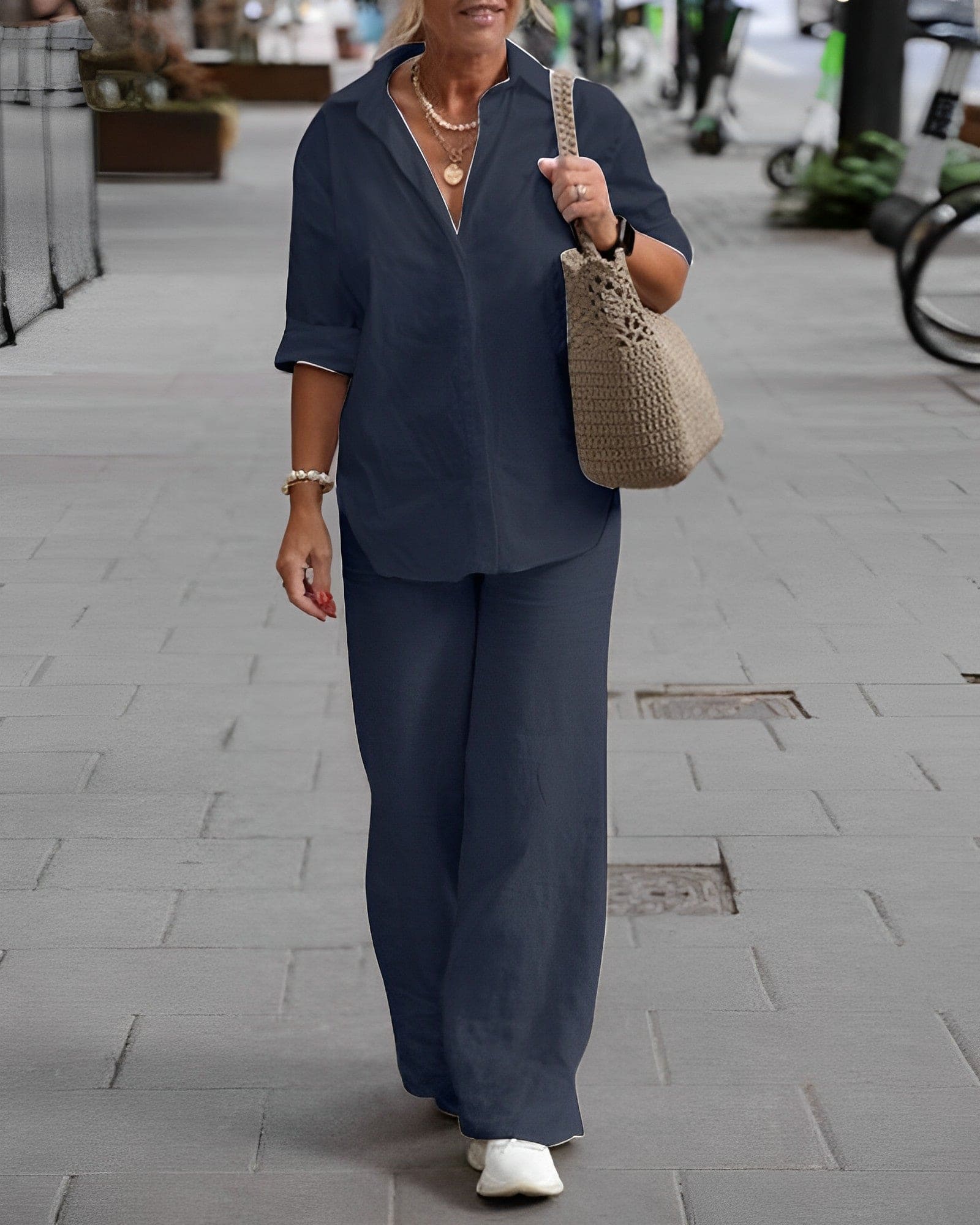 Ottavia | Lightweight Blouse & Wide-Leg Trouser Co-ord Set