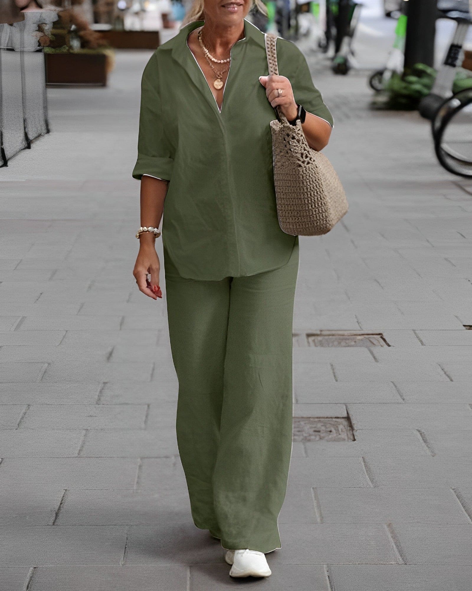 Ottavia | Lightweight Blouse & Wide-Leg Trouser Co-ord Set