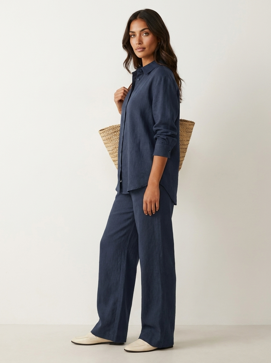 Ottavia | Lightweight Blouse & Wide-Leg Trouser Co-ord Set