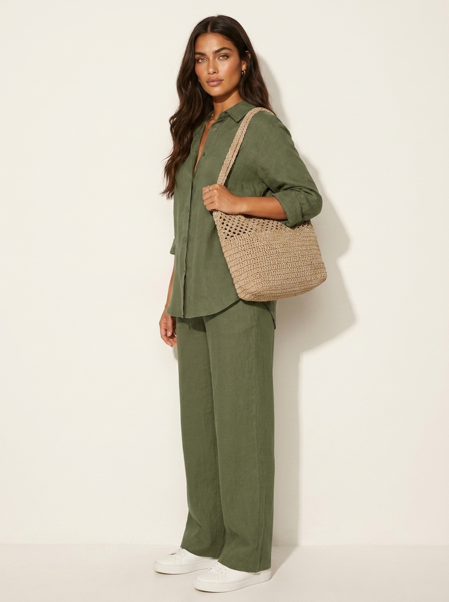 Ottavia | Lightweight Blouse & Wide-Leg Trouser Co-ord Set